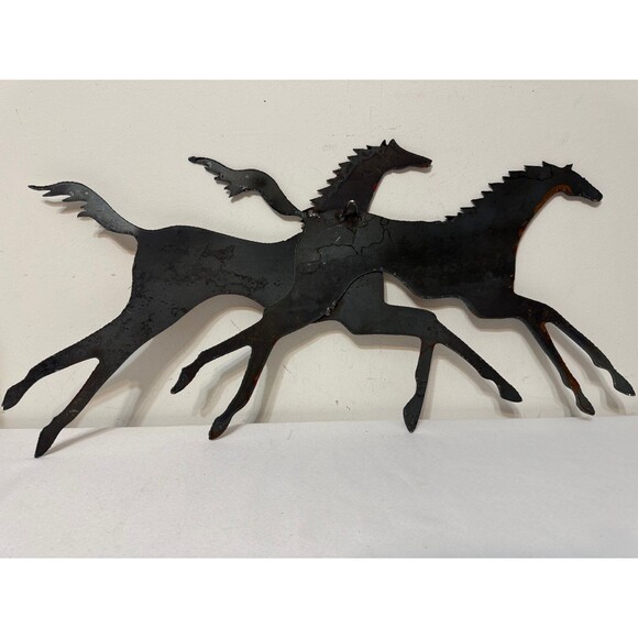 Horse Wall Sculpture | eBay VTG MCM BRASS GALLOPING HORSES WALL ART BRUTALIST